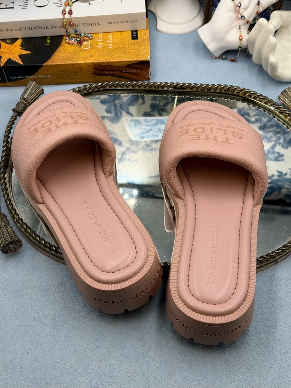 🆕 MARC JACOBS 🧿 NWOB The Lug Sole Slide, Pastel Pink - Sz 37 US 7 - Picture 10 of 12